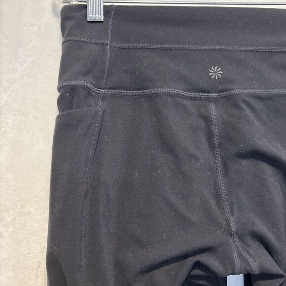 Athleta Women's Chakra 7/8 Tight Powervita Leggings Black Size Small Laser Cut - Picture 9 of 16
